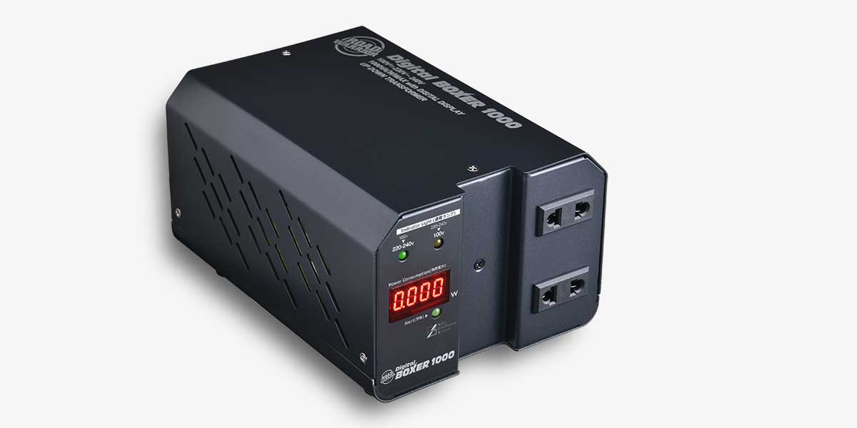 RW113 海外国内兼用 大容量 1000W Max 変圧器 AC100V ⇔ 220V 230V 240V デジタルボクサー1000